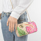 Embroidery Party Clutch: Beige