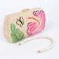 Embroidery Party Clutch: Beige