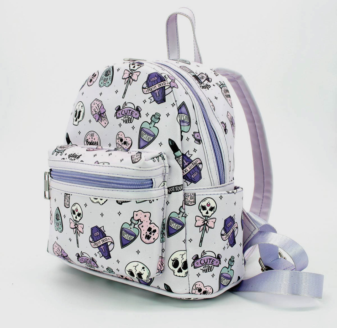 Spooky Girl mini backpack in vinyl.