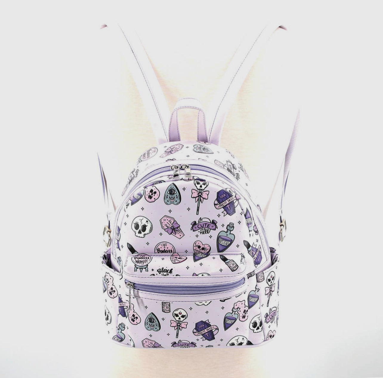 Spooky Girl mini backpack in vinyl.